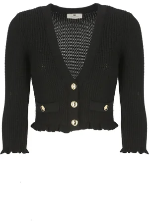 Elisabetta Franchi Cardigans, female, , Size: L V-Neck Sweater with Buttons