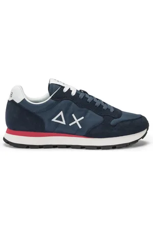 sun68 Sneakers, male, , Size: 10 US Suede Sneakers with White Details