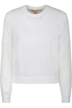 Michael Kors Round-neck Knitwear, female, , Size: M Mesh Yarns Pullover Sweater