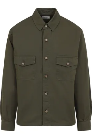 Saint Laurent Light Jackets, male, , Size: S Cotton Overshirt