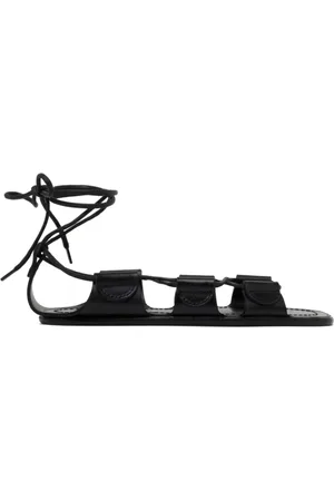 Maison Margiela Flat Sandals, female, , Size: 6 US Laced Sandals with Ankle Laces