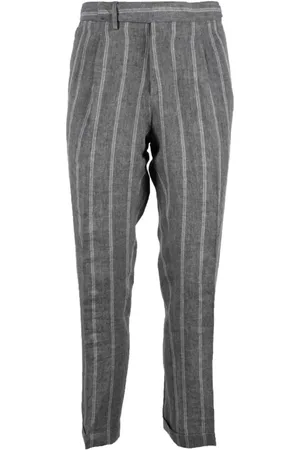 Briglia 1949 Slim-fit Trousers, male, , Size: XS Soft linen pants with pockets and zipper