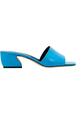 Sergio Rossi Heeled Mules, female, , Size: 7 1/2 US Leather Slide Sandals