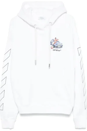 OFF-WHITE Hoodies, male, , Size: M Hoodie with Embroidered Logo