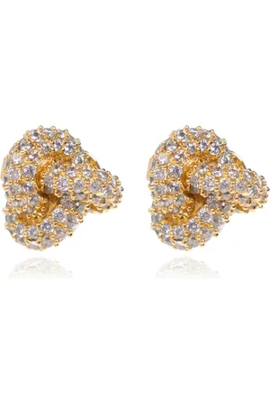 Kate Spade Earrings, female, , Size: ONE SIZE Brass earrings with shimmering crystals
