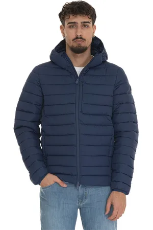 save the duck Winter Jackets, male, , Size: M Quilted Hooded Jacket with Pockets