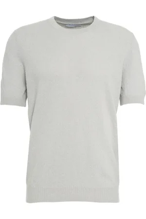 Gender T-Shirts, male, , Size: 3XL Grey Knit Crew Neck T-shirt