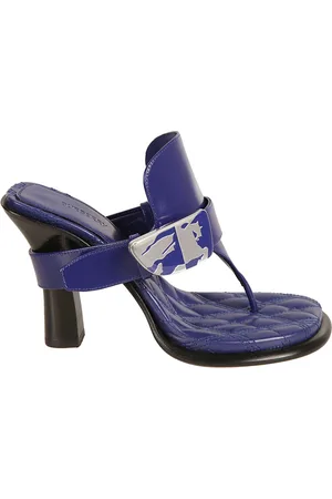 Burberry Heeled Mules, female, , Size: 7 US Bay Leather Sandals