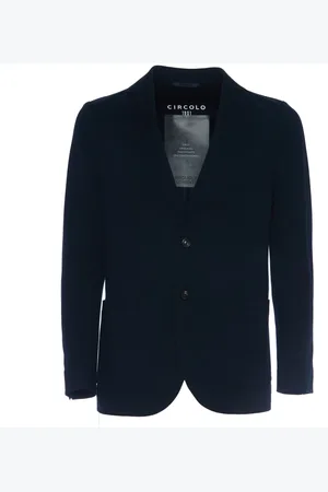 Circolo Blazers, male, , Size: 4XL Navy Jacket Classic Style