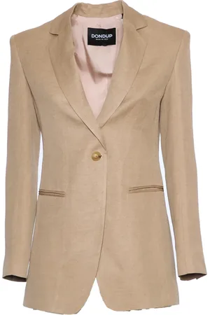 Dondup Blazers, female, , Size: S Linen Blend Blazer