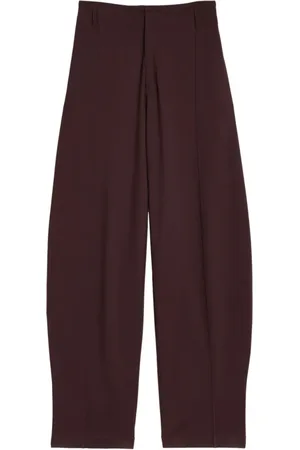 LEMAIRE Straight Trousers, female, , Size: S Dark Cherry Volume Pants