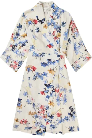 Munthe Wrap Dresses, female, , Size: 2XL Floral Wrap Dress with Waist Tie