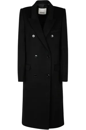 Isabel Marant Double-Breasted Coats, female, , Size: S Wool Blend Long Coat