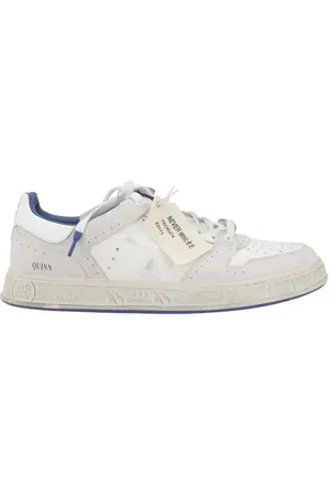 Premiata Sneakers, male, , Size: 9 US Leather Sneakers with Perforated Toe