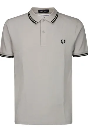 Comme des Garçons Polo Shirts, male, , Size: L Grey Polo Shirt with Logo Embroidery