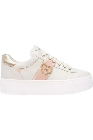 Nero Giardini Sneakers, female, , Size: 7 US Leather Sneakers with Pink Detail