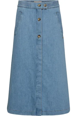 Mos Mosh Denim Skirts, female, , Size: W29 Denim Skirt with Elastic Waist and Pockets