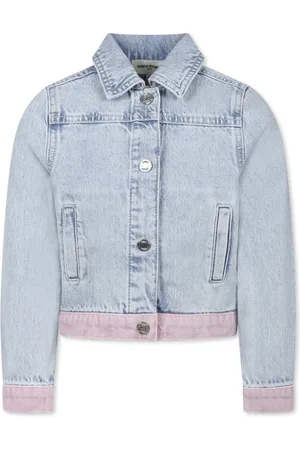 Sonia by Sonia Rykiel Light Jackets, unisex, , Size: 14 Y Denim Jacket with Heart and Rhinestones
