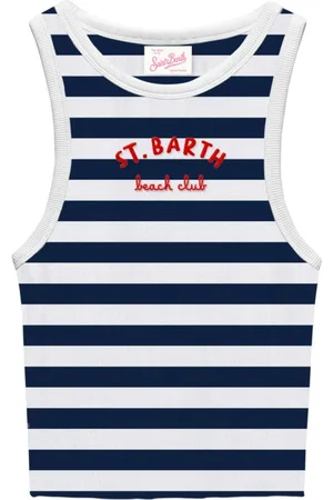 MC2 SAINT BARTH Sleeveless Tops, female, , Size: S White T-shirts and Polos