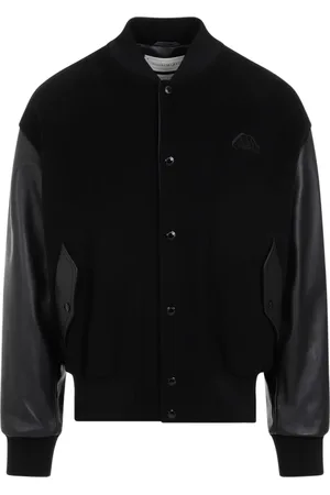 Alexander McQueen Bomber Jackets, male, , Size: L Luxurious Leather Bomber Jacket