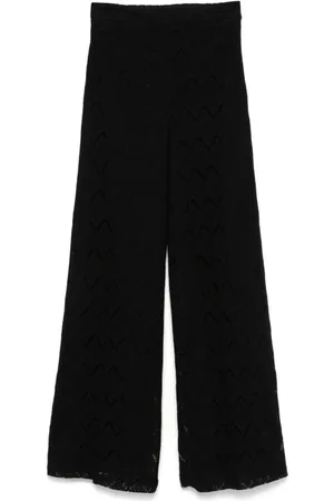 Twin-Set Wide Trousers, female, , Size: S Trousers for Women