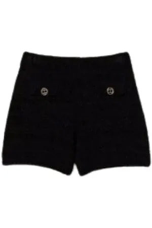 Twin-Set Short Shorts, female, , Size: S Cotton Knit Shorts with Ribbed Finish