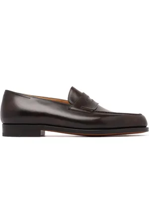 JOHN LOBB Loafers, male, , Size: 9 1/2 US Dark Slip On Loafers