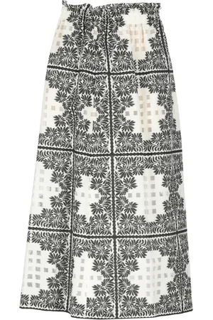 PT Torino Midi Skirts, female, , Size: XS Floral Pattern Elastic Waist Skirt