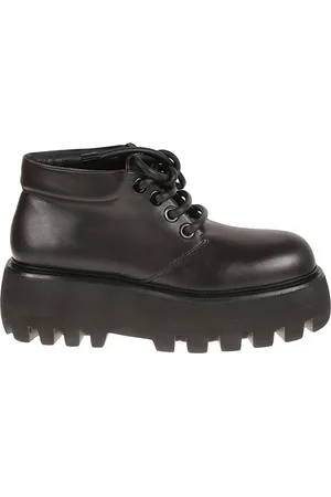 Alexander McQueen Lace-up Boots, male, , Size: 7 US Rubber Boots