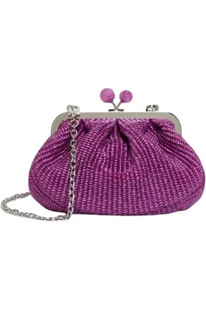 Max Mara Clutches, female, , Size: ONE SIZE Rafia Effect Small Bag