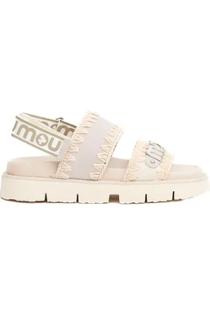 Mou Flat Sandals, female, , Size: 7 US Suede and Canvas Sandals