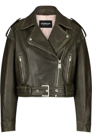 Dondup Leather Jackets, female, , Size: S Lamb Leather Fashionable Jacket