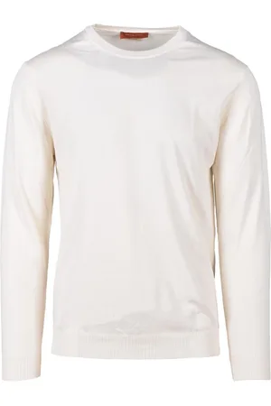 Daniele Fiesoli Round-neck Knitwear, male, , Size: 2XL Cotton Knit Sweater