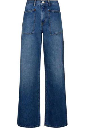 Tory Burch Wide Jeans, female, , Size: W26 Denim Jeans with Logo Pockets