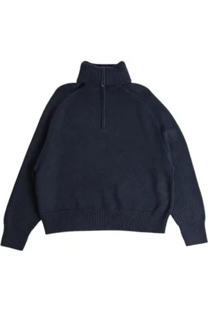 STUDIO NICHOLSON Turtlenecks, male, , Size: L Navy Knit Sweater