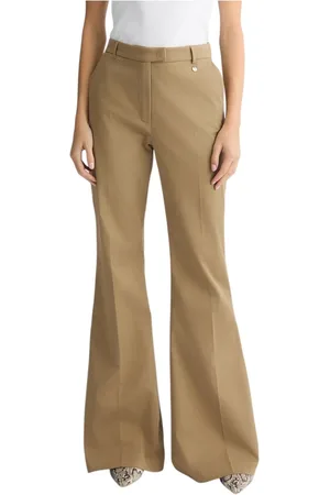 Liu Jo Wide Trousers, female, , Size: 2XS Cotton-Elastane Blend Fashionable Apparel
