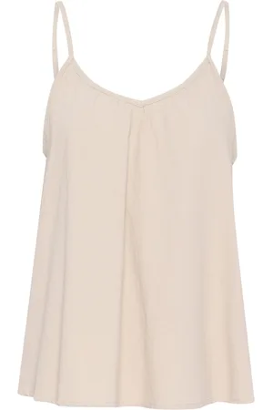 Saint Tropez Sleeveless Tops, female, , Size: L Adjustable Strap Top Blouse Taupe