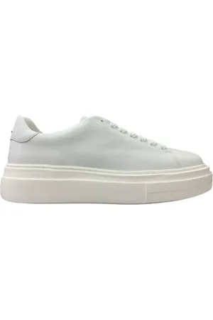 Paciotti Sneakers, male, , Size: 10 US Leather Sneakers with Silver Sword Logo