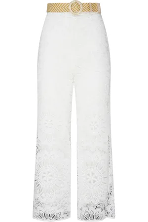 ZIMMERMANN Wide Trousers, female, , Size: XS Dolly Lace Wide Leg Trousers