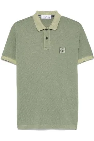 Stone Island Polo Shirts, male, , Size: S Sage Polo Shirt Short Sleeve