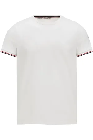 Moncler T-Shirts, male, , Size: XL Tricolour-Trimmed T-shirt
