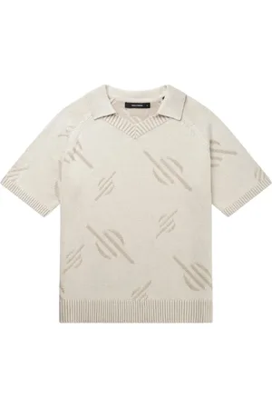 Daily paper V-neck Knitwear, male, , Size: L Monogram Knit Polo Sweater