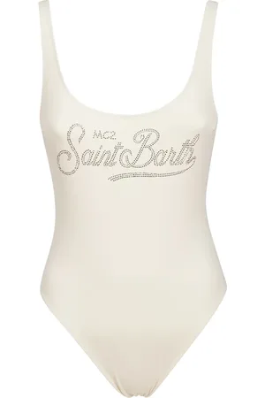 MC2 SAINT BARTH One-piece, female, , Size: S Front Print Logo Detail Swimsuit