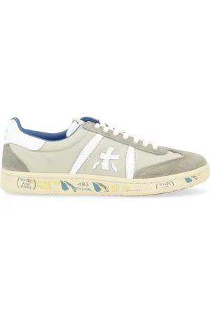 Premiata Sneakers, male, , Size: 10 US Grey Leather Sneaker Model Bonnie 6762