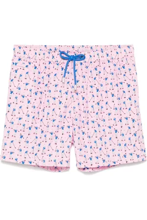 MC2 SAINT BARTH Beachwear, male, , Size: XL Bubblegum Swimwear Drawstring Shorts