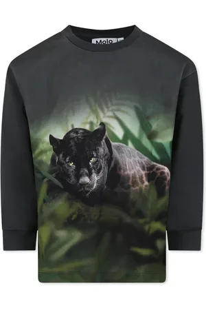 Molo T-Shirts, unisex, , Size: 2 Y Jaguar Print Long Sleeve T-Shirt