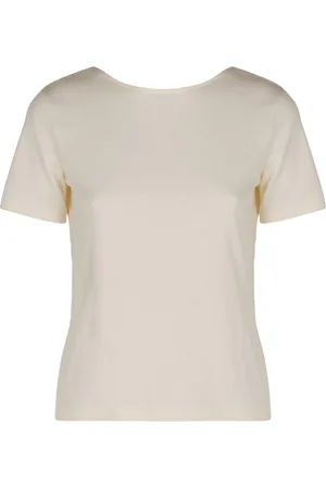 Nina Ricci T-Shirts, female, , Size: M Cotton Crew-neck T-shirt Open Back