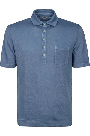 MASSIMO ALBA Polo Shirts, male, , Size: M Linen Polo Shirt with Pocket