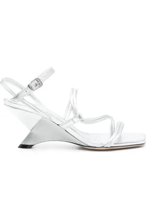 vic matiè High Heel Sandals, female, , Size: 7 US Silver Buckle Sandals Mid Heel