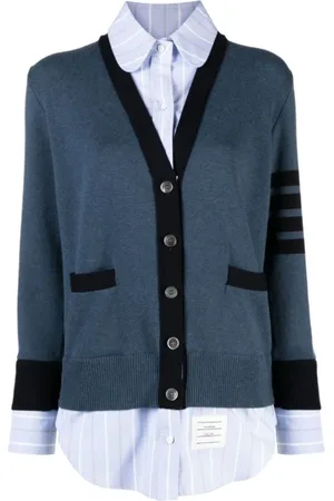 Thom Browne Cardigans, female, , Size: 3XS Sweater V Neck Cardigan